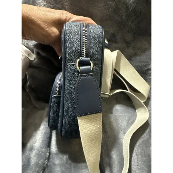 Michael Kors New Crossbody Bag Flight Handbag Jet Set Purse Blue MSP $398 NWT - Picture 8 of 12